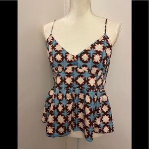 NWT Loft sunwashed floral peplum tank top cami.